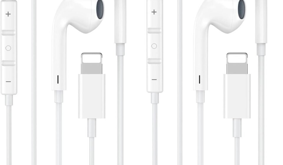 Apple MFi Certified iPhone Headphones Wired with Lightning Connector 2 Pack