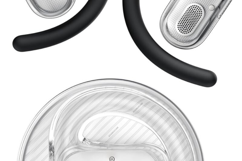 Soundcore V40i by Anker Open Ear Earbuds, Open Ear Headphones True Wireless | Lidless Case, 4 Adjustable Positions for Every Ear Size, AI Clear Calls, Richer Bass, IP55, 21H Playtime, Bluetooth 5.4